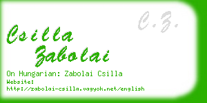 csilla zabolai business card